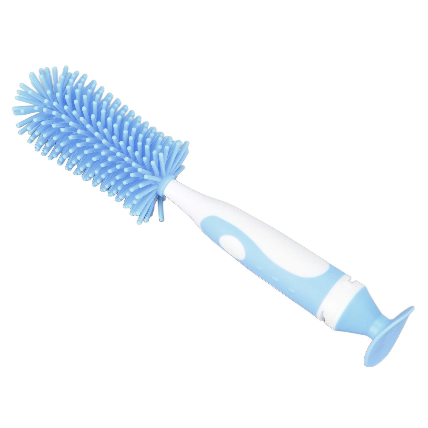 Baby Bottle Brush Water Silicone Milk Container Baby Bottle Cleaning Cleaner Brush for Baby BottlesBlue